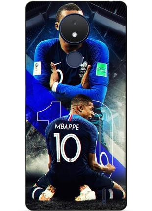 Силиконовый бампер чехол для nokia c21 с рисунком mbappe франция мбаппе