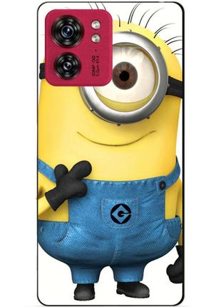 Силиконовый чехол бампер для motorola edge 40 с рисунком миньон кевин minion