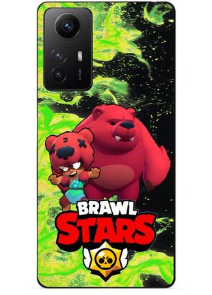 Силіконовий бампер чохол для xiaomi redmi note 12s з героєм бравл нитка