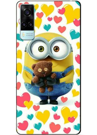 Силиконовый бампер чехол для vivo y31 / y53s  с рисунком миньон боб