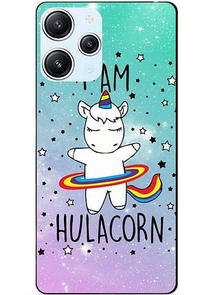Силиконовый бампер чехол для xiaomi redmi 12 рисунок единорог