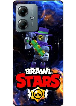 Силиконовый чехол бампер для motorola moto g14 с героем космический бравл рико