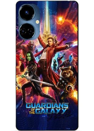 Силиконовый бампер чехол для tecno camon 19/19 pro с рисунком стражи галактики