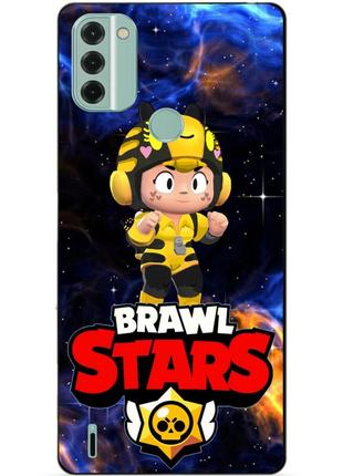 Силіконовий бампер чохол для nokia c31/a14 з героєм космічний бравл беа