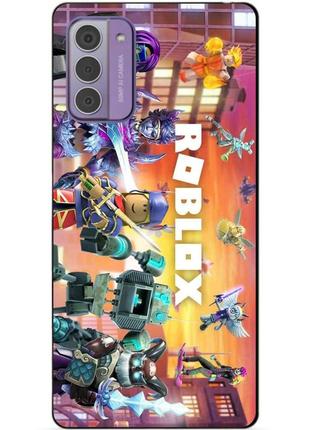 Силиконовый чехол бампер для nokia g42 с картинкой роблокс roblox