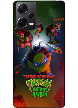Силиконовый бампер чехол для xiaomi redmi note 12 pro plus с картинкой черепашки ниндзя