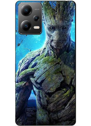 Силиконовый бампер чехол для xiaomi poco x5 5g грут стражи галактики groot