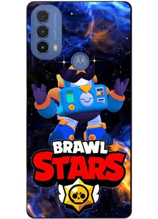 Силіконовий бампер чохол для motorola moto e40 з героєм космічний бравл вольт