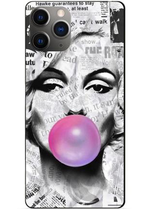 Силіконовий чохол бампер для iphone 11 pro з малюнком мерілін монро marilyn monroe
