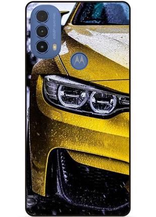 Силіконовий чохол бампер для motorola moto e40 з малюнком bmw бмв машина авто