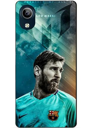 Силиконовый чехол бампер для vivo y1s с рисунком leo messi месси