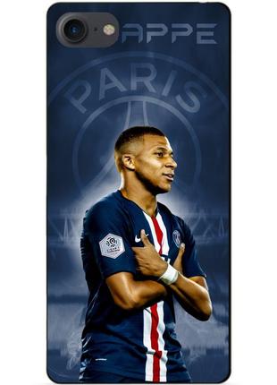 Силиконовый бампер чехол для iphone se 2 2020 с рисунком мбаппе псж mbappe