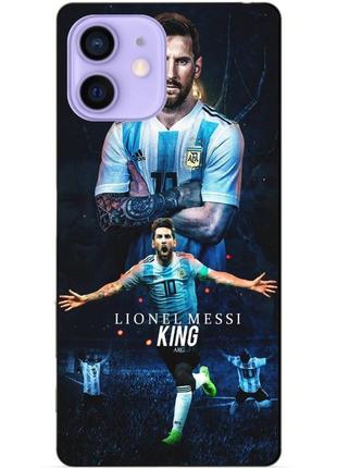 Силіконовий чохол бампер для iphone 12 mini з малюнком messi or мессі