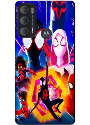 Силиконовый чехол бампер для motorola moto g60 с картинкой spider man человек паук