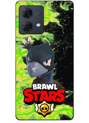 Силіконовий бампер чохол для motorola moto g84 з героєм бравл ворон