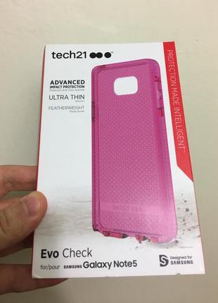 Противоударный чехол tech21 evo check для samsung galaxy note 5 розовый 7