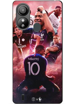 Силиконовый бампер чехол для zte blade l220 с рисунком килиан мбаппе mbappe