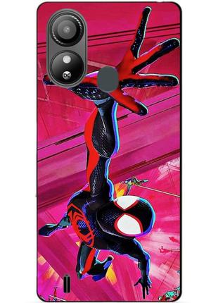 Силиконовый чехол бампер для zte blade l220 с рисунком spider man человек паук
