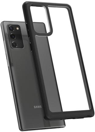 Чохол прозорий протиударний spigen ultra hybrid acs01420 для samsung galaxy note 20 (6.7") matte black2 фото