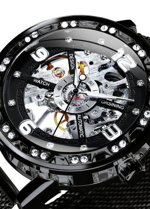 Часы мужские классические часы наручные мужские механические  часы мужские круглые  черные7 фото
