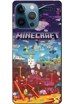 Силиконовый чехол бампер для iphone 13 pro игра minecraft майнкрафт