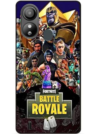 Силиконовый чехол бампер для zte blade l220 с рисунком фортнайт fortnite