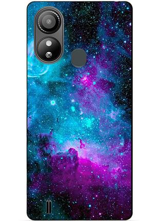 Силиконовый чехол бампер для zte blade l220 с рисунком галактика космос