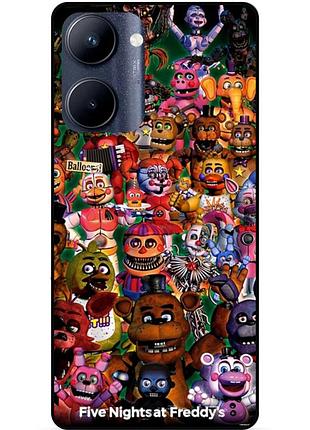 Силиконовый бампер чехол для realme c33 с рисунком аниматроники freddy фредди