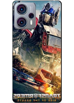 Силиконовый чехол бампер для motorola moto g13 с рисунком оптимус прайм трансформеры