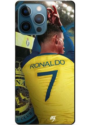 Силиконовый чехол бампер для iphone 13 pro max с рисунком ronaldo аль наср роналдо