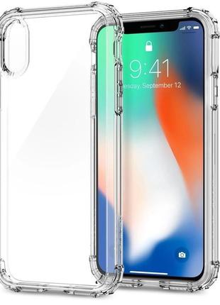 Чохол оригінальний протиударний spigen crystal shell 057cs22141 для iphone x/xs crystal clea8 фото