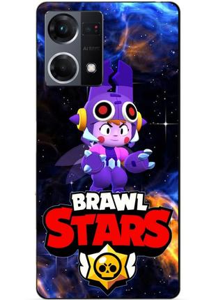 Силиконовый чехол бампер для oppo reno 7 с героем космический бравл беа снайпер