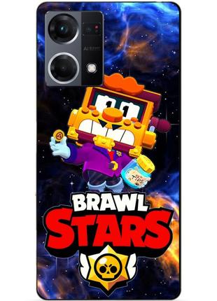 Силиконовый чехол бампер для oppo reno 7 с героем космический бравл грифф