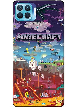 Силіконовий чохол бампер для oppo reno 4 lite гра minecraft майнкрафт