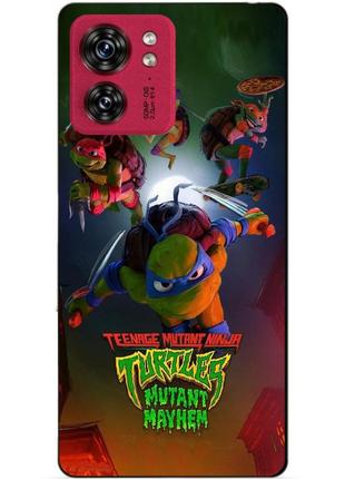 Силиконовый чехол бампер для motorola edge 40 с картинкой черепашки ниндзя