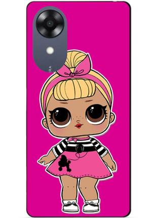 Силиконовый чехол бампер для oppo a17k с рисунком кукла lol