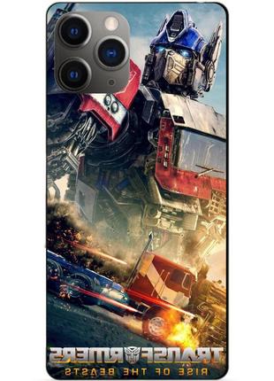 Силиконовый чехол бампер для iphone 11 pro с рисунком оптимус прайм трансформеры