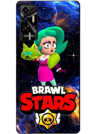 Силіконовий бампер чохол для tecno pova 2 з героєм космічний бравл лола