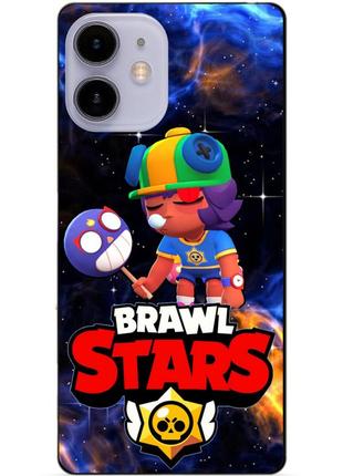 Силиконовый чехол бампер для iphone 11 с героем космический бравл сэнди