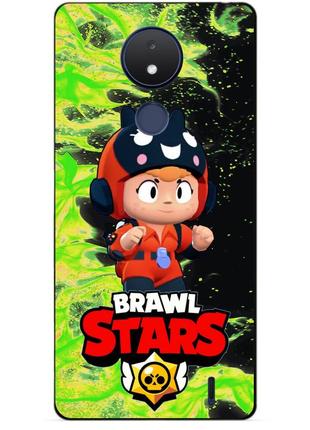 Силиконовый чехол бампер для nokia c21 с героем бравл беа