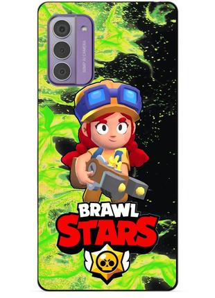 Силиконовый чехол бампер для nokia g42 с героем бравл джесси