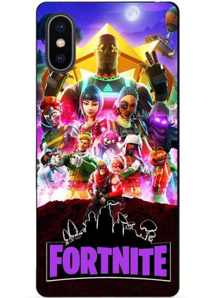 Силиконовый чехол бампер для iphone x 10 с рисунком fortnite фортнайт1 фото