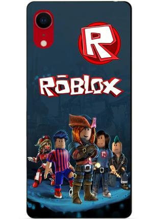 Силиконовый чехол бампер для iphone xr с рисунком roblox роблокс