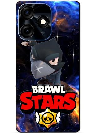 Силиконовый чехол бампер для tecno spark 10c с героем космический бравл ворон