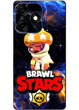 Силиконовый чехол бампер для tecno spark 10c с героем космический бравл сонный сэнди