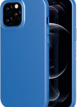 Противоударный чехол с антимикробным покрытием tech21 evo slim для iphone 12 pro max (6.7") classic blue