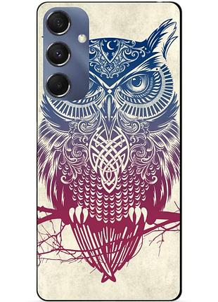 Силиконовый чехол бампер для samsung m34 5g с рисунком сова