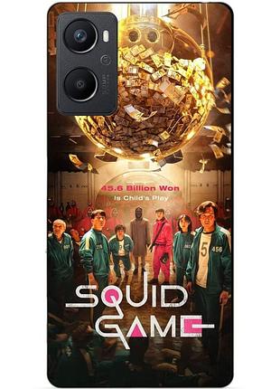 Силіконовий чохол бампер для oppo a96 з картинкою гра в кальмара