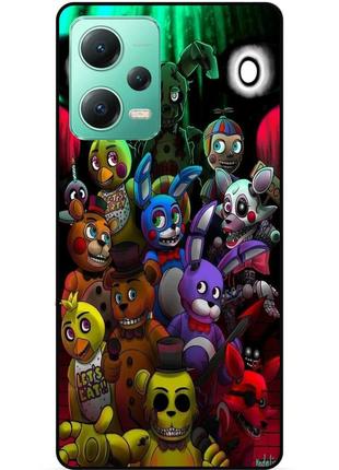 Силиконовый бампер чехол для xiaomi redmi note 12 5g с рисунком freddy фредди аниматроники
