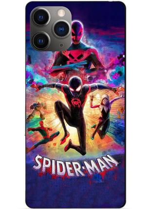 Силиконовый чехол бампер для iphone 11 pro max  spider man человек паук